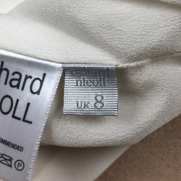 Richard Nicoll Beige & Tan Two-Tone Pencil Skirt Size US 6 - Picture 5 of 8